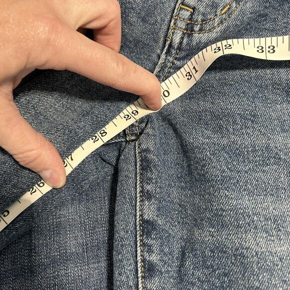 Oliver Logan Jeans Womens 26 Blue High Rise Raw Hem Straight Leg Denim Casual - Picture 6 of 12